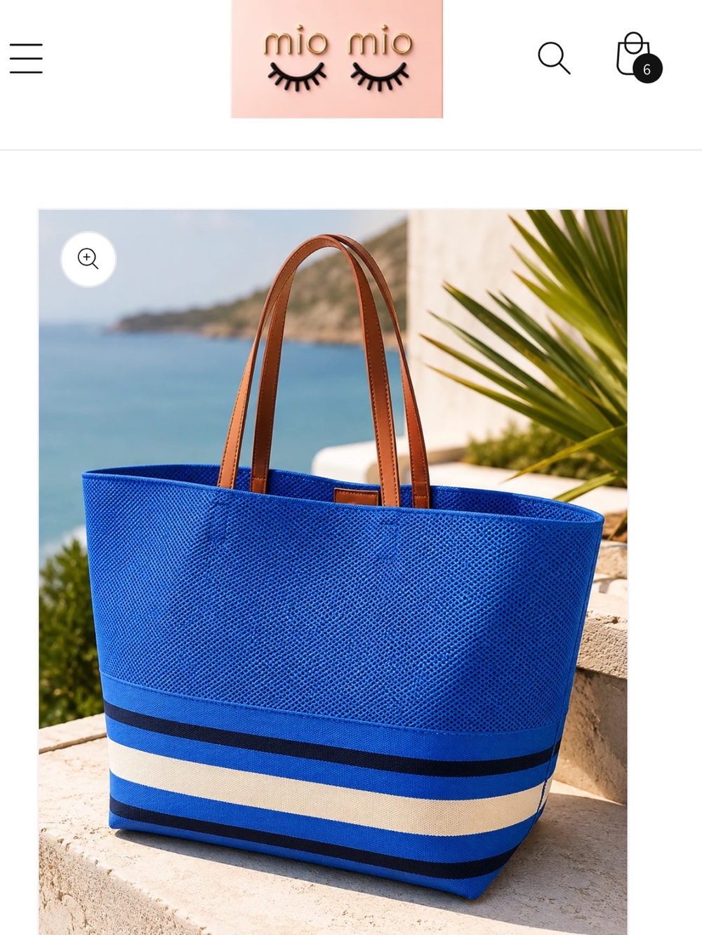 Knit Striped Oversized Tote with Pouch